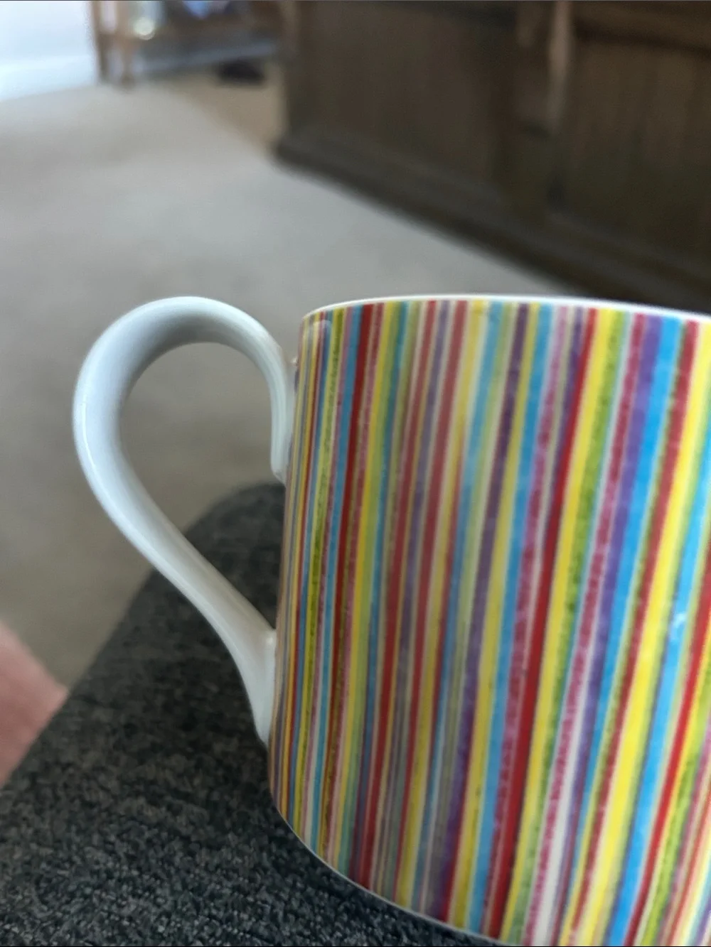 Starbucks White-Handled Mug with Rainbow Stripes 2008 - Picture 4 of 4